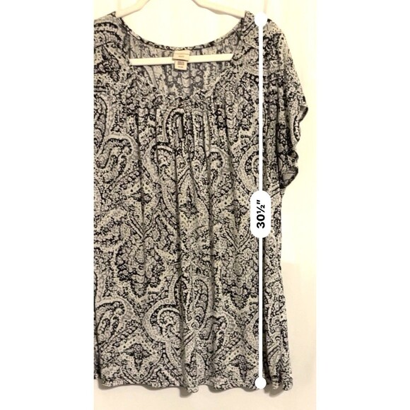 Covington Shirt Gray Black Short Sleeve Women’s Size 16/18 - Picture 8 of 8